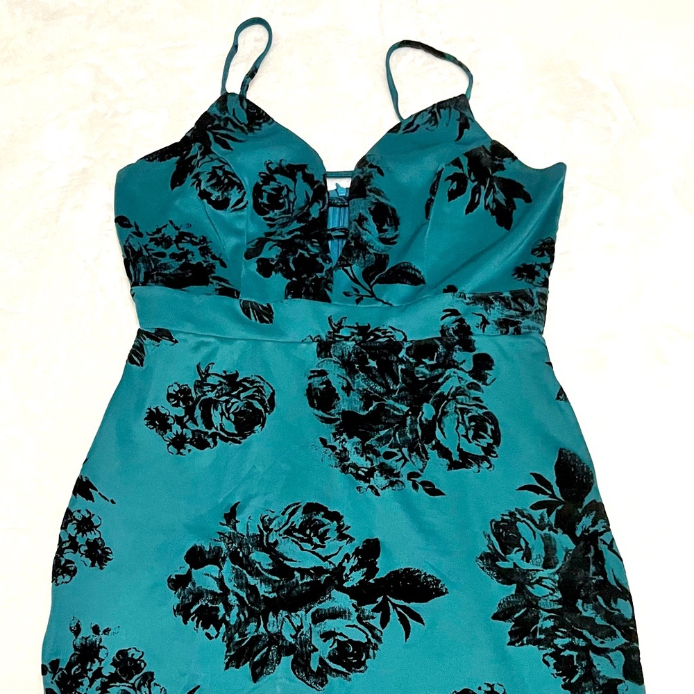 Large teal dress